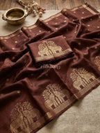 Rustum Brown Durbar Saree