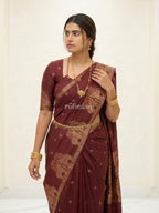 Rustum Brown Durbar Saree