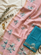Rose Mist Bloom Saree