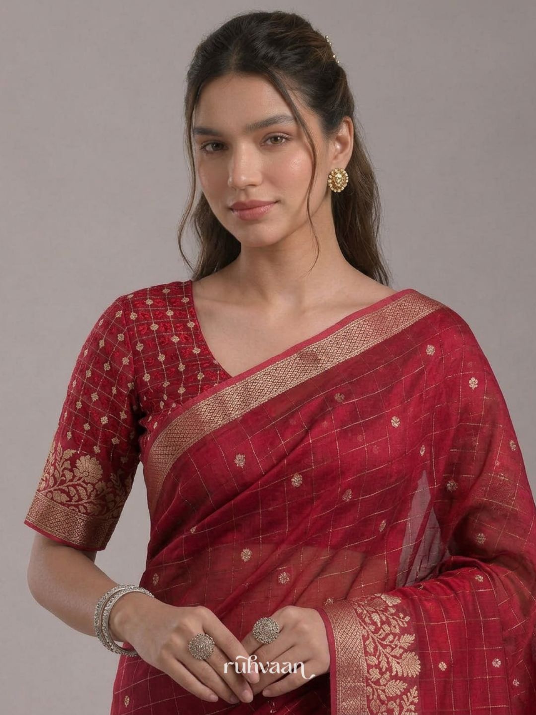 Red Fable Saree