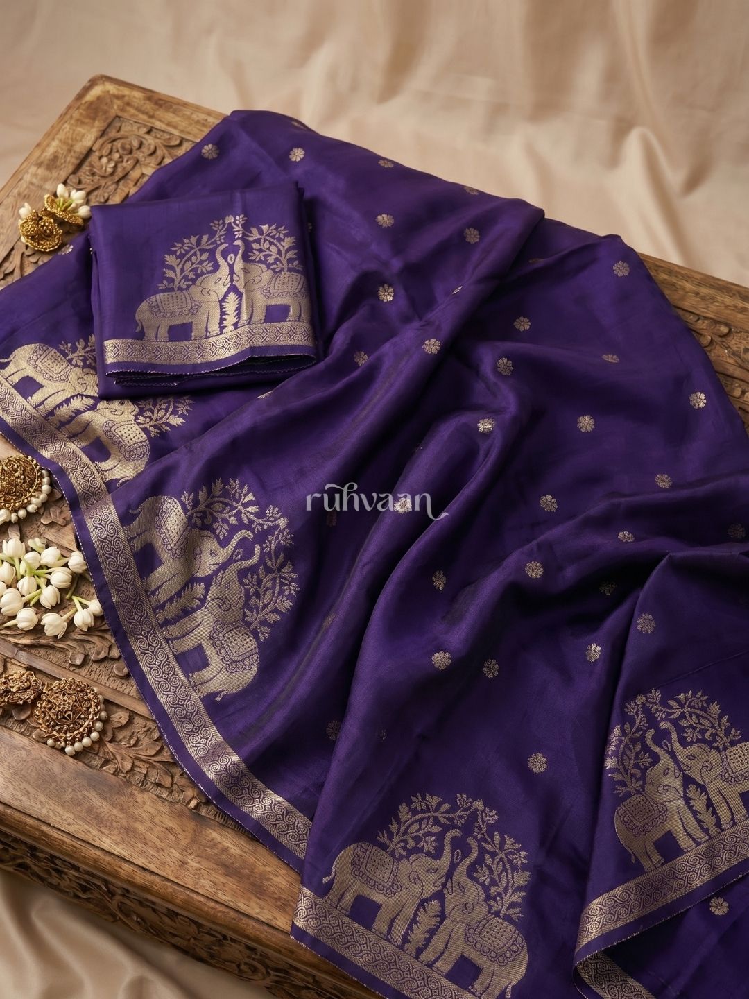 Violet Durbar Saree