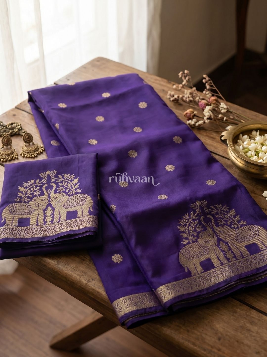Violet Durbar Saree