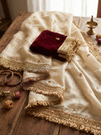 Ivory Ember Saree