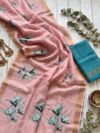 Rose Mist Bloom Saree