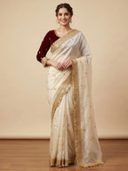 Ivory Ember Saree