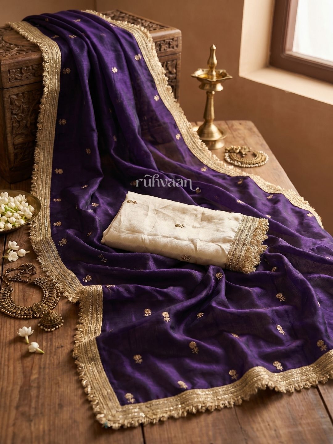 Violet Ember Saree