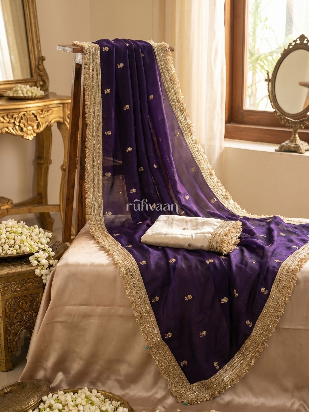 Violet Ember Saree