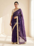 Violet Ember Saree