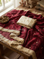 Crimson Ember Saree