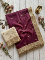 Wine Ember Saree