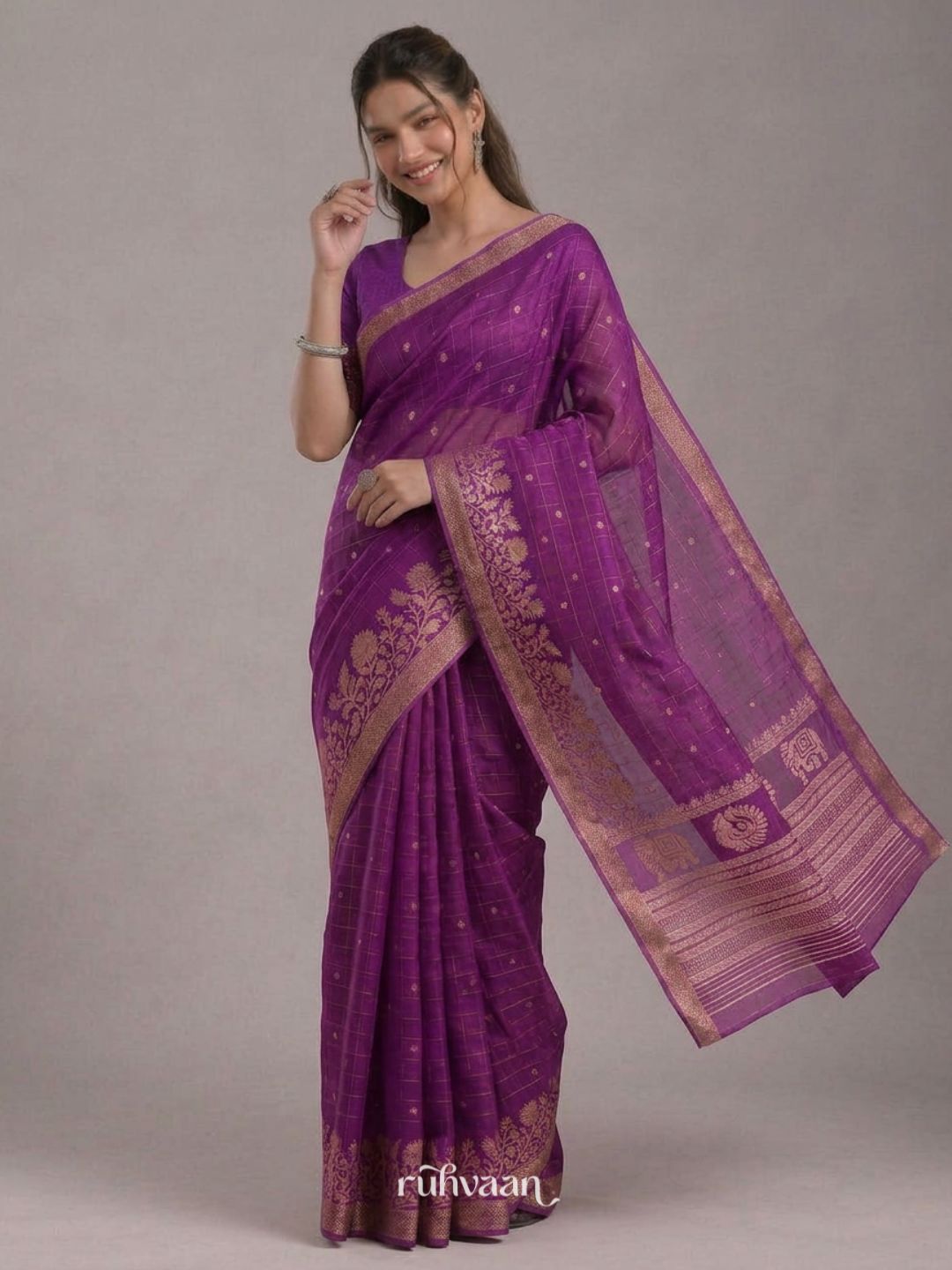 Plum Fable Saree