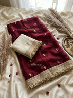 Crimson Ember Saree