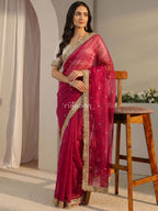 Gulabi Ember Saree