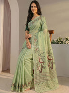 Mint Songbird Saree