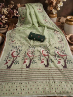 Mint Songbird Saree