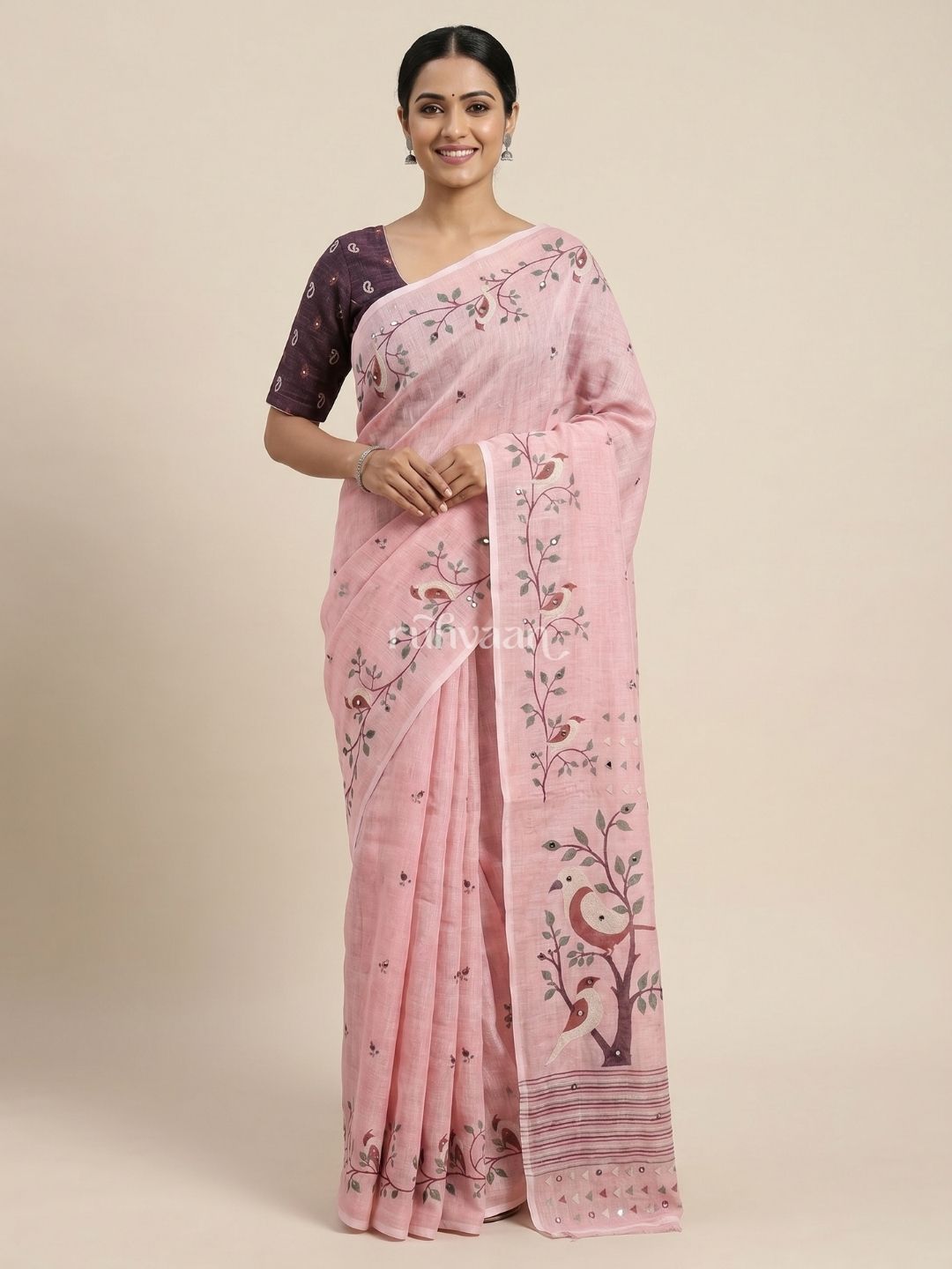 Rose Songbird Saree