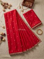 Scarlet Bloom Saree