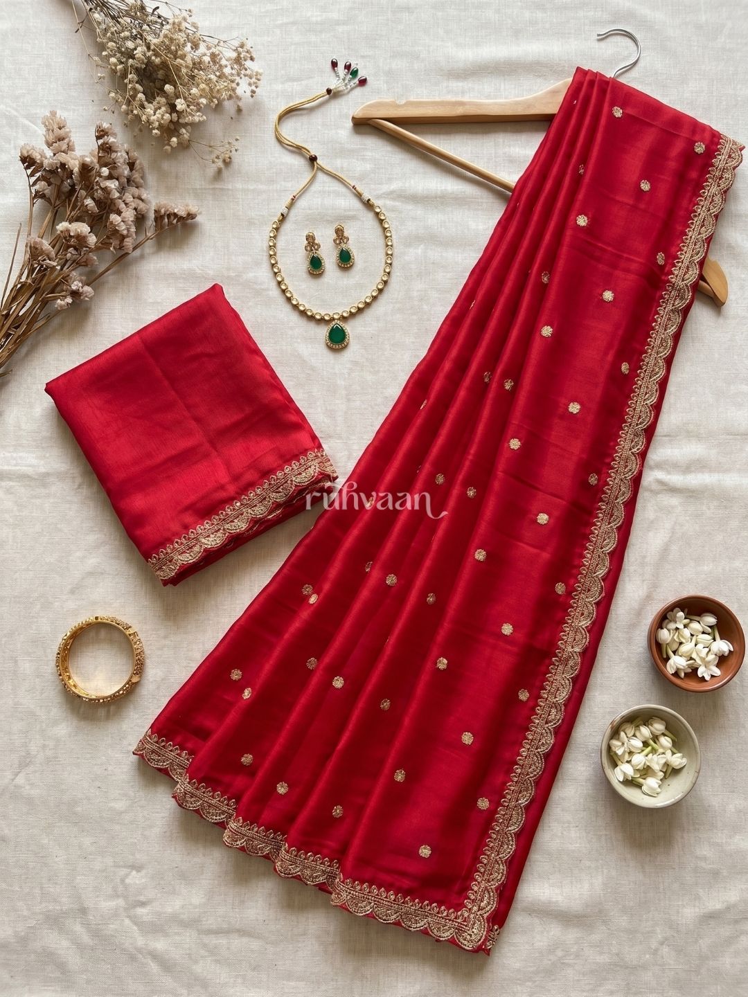 Scarlet Bloom Saree