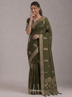 Olive Forest Whisper Saree