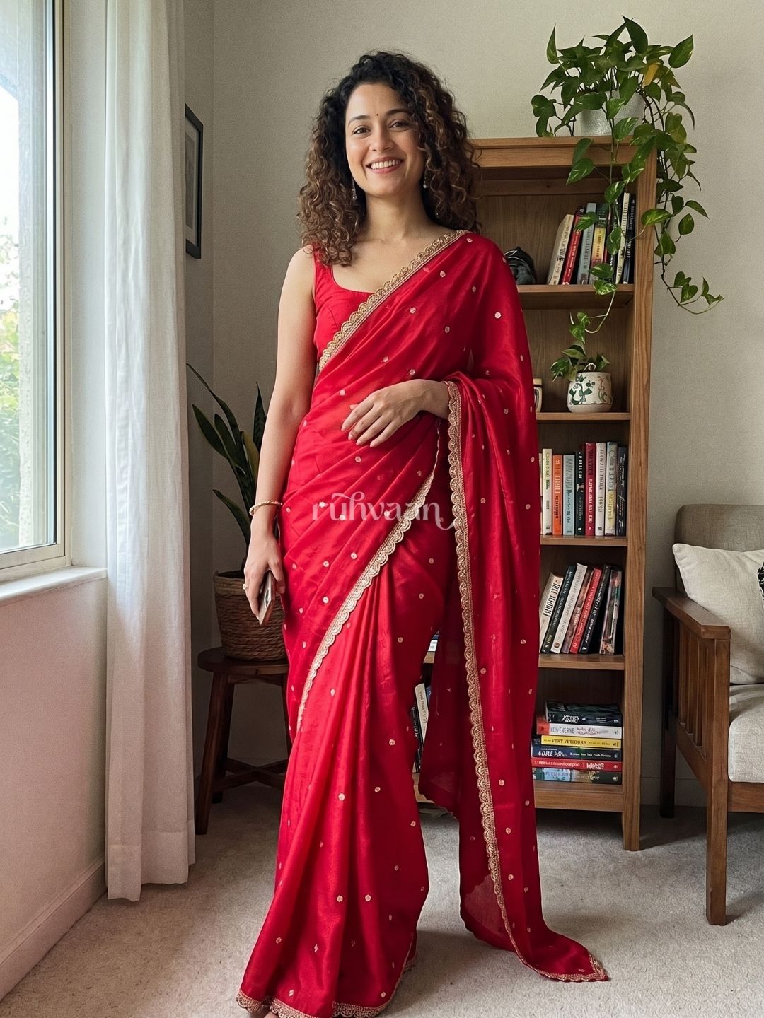 Scarlet Bloom Saree