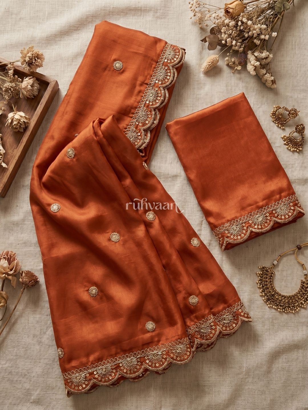 Amber Harvest Saree