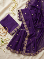 Violet Bloom Saree