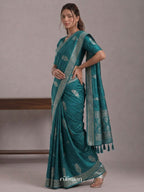Teal Forest Whisper Saree