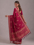 Crimson Forest Whisper Saree