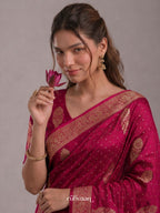 Crimson Forest Whisper Saree