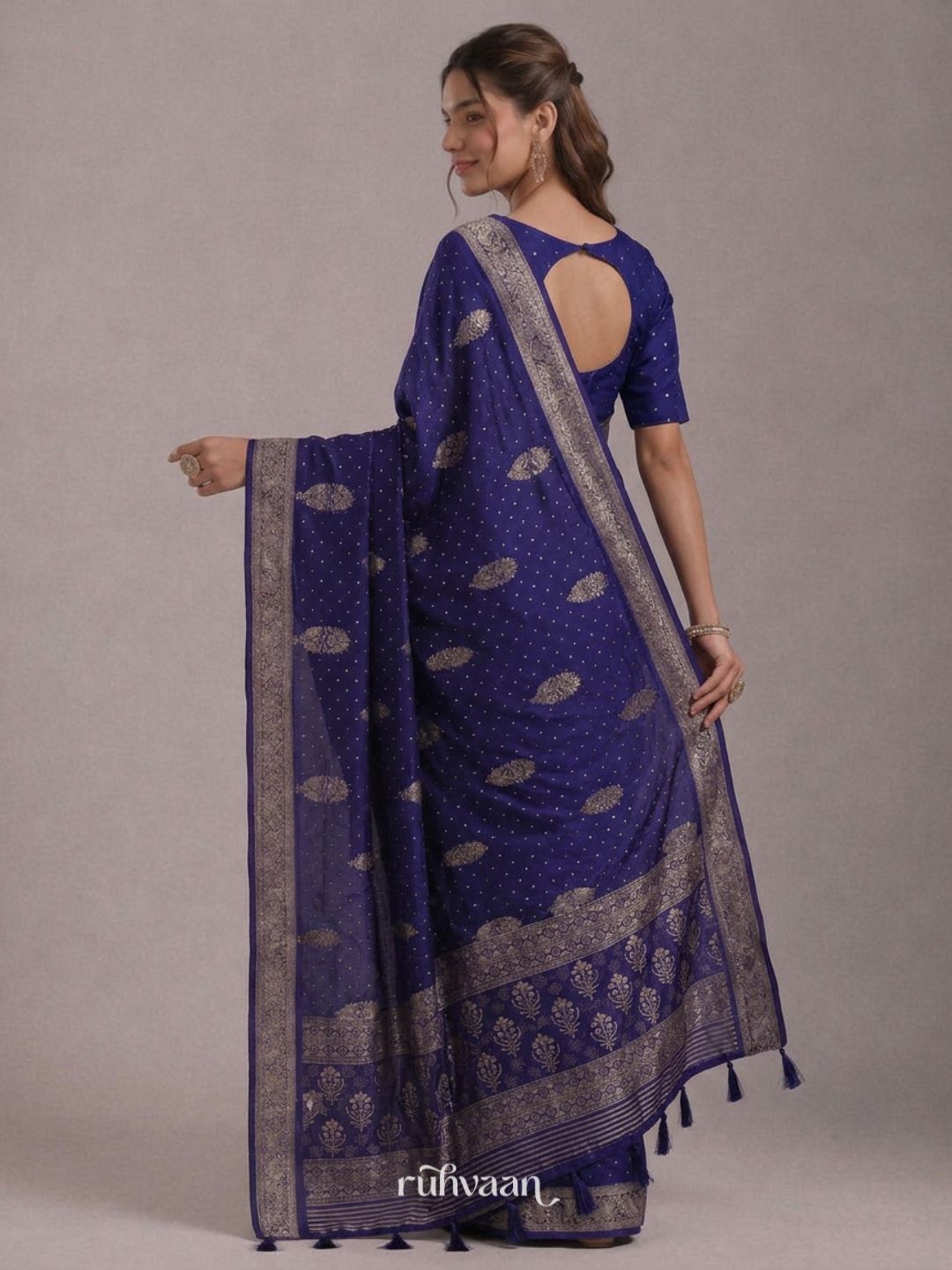 Indigo Forest Whisper Saree