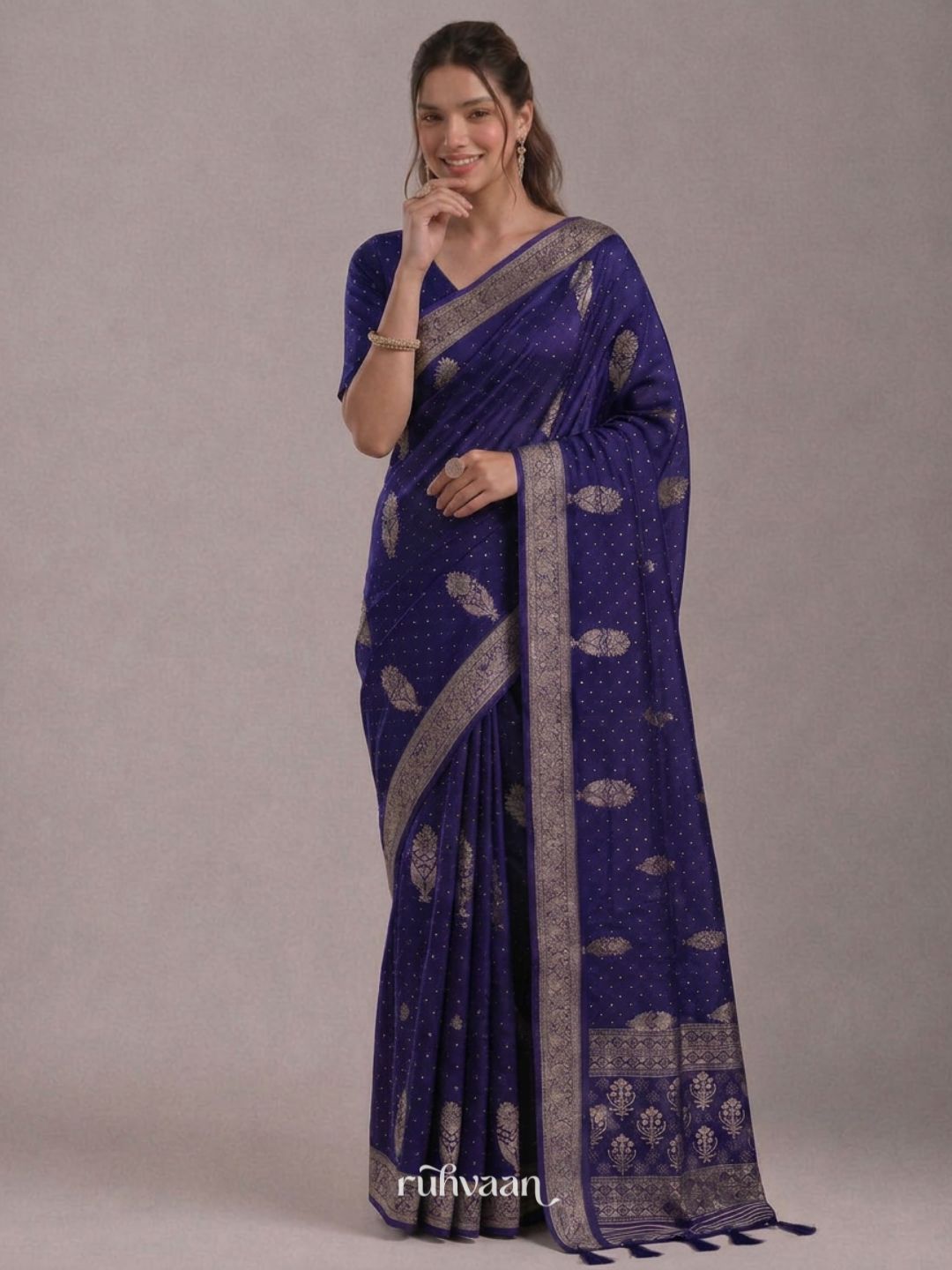 Indigo Forest Whisper Saree