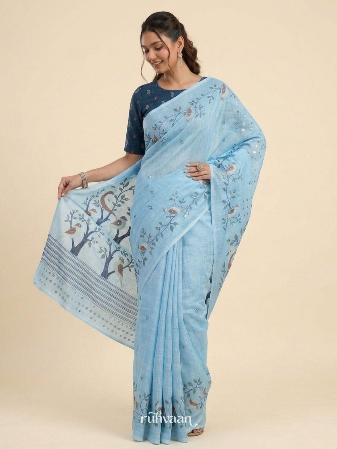 Skyward Songbird Saree
