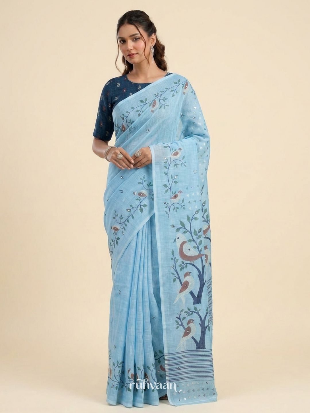 Skyward Songbird Saree