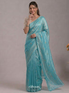 Aqua Bloom Saree