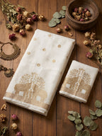 White Durbar Saree