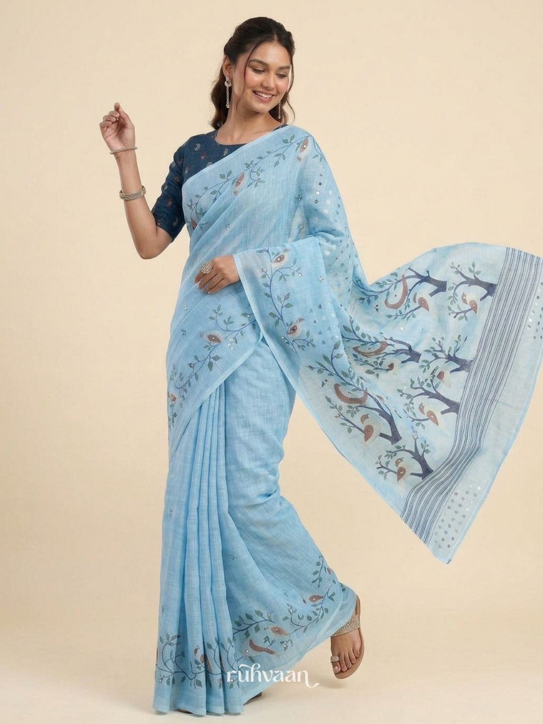 Skyward Songbird Saree