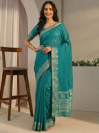 Teal Fable Saree