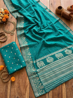 Teal Fable Saree