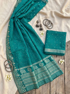 Teal Fable Saree