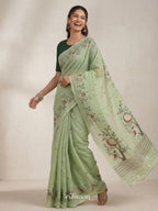 Mint Songbird Saree