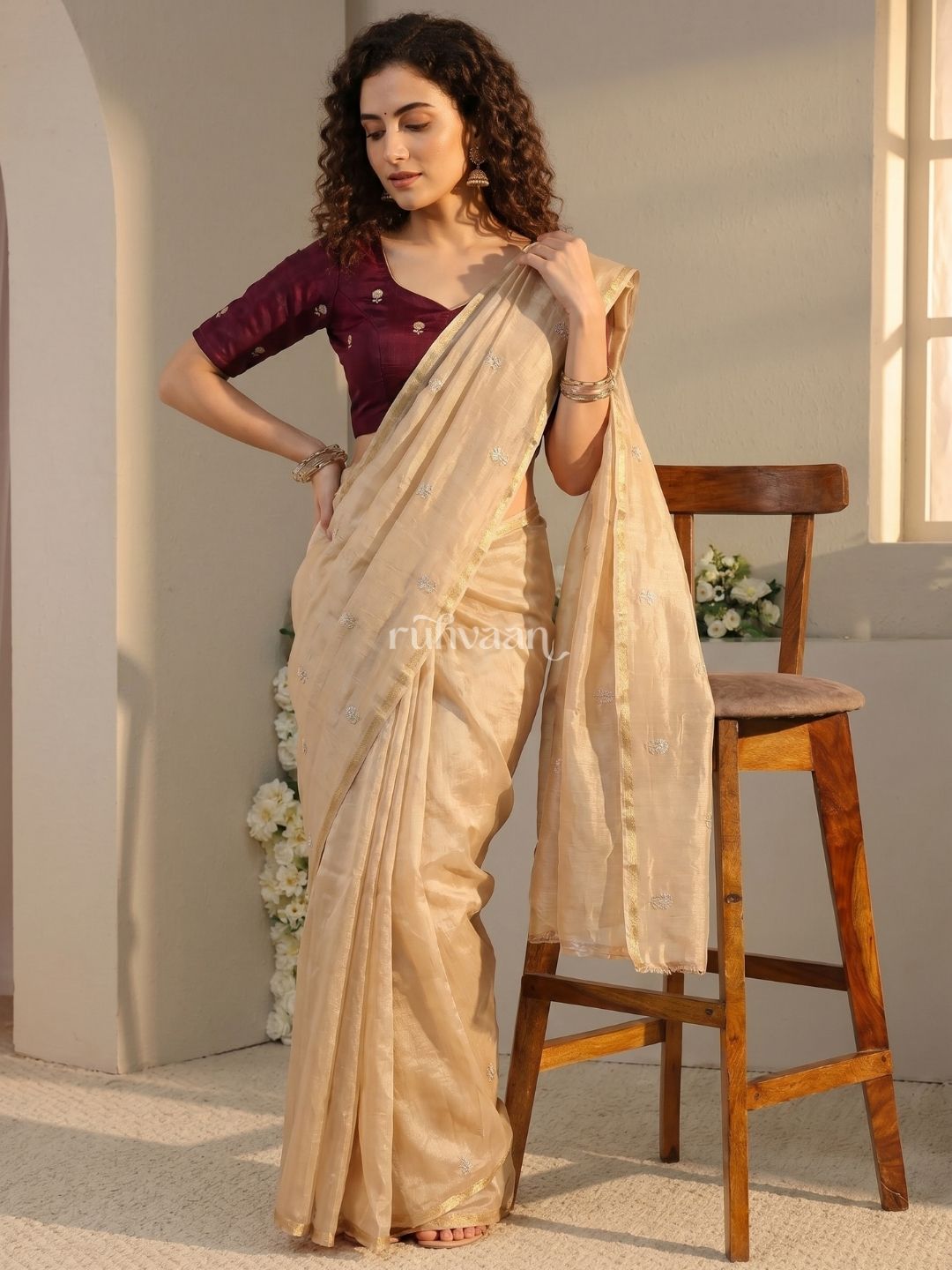 Golden Hour Bloom Saree