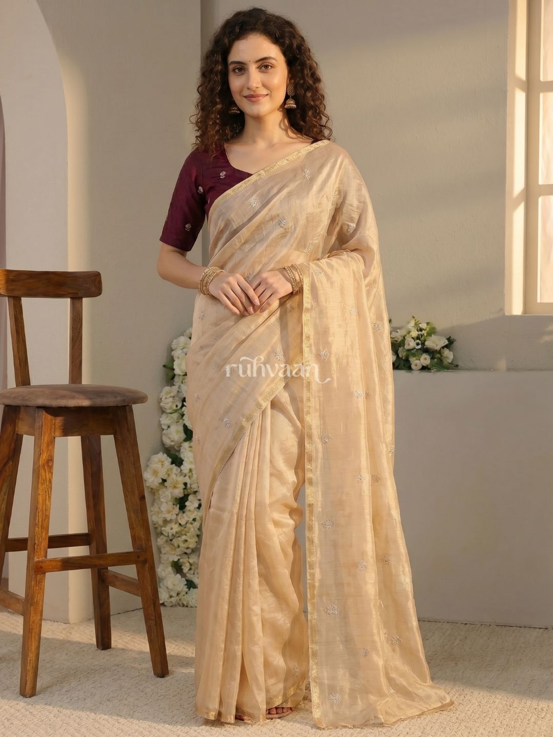 Golden Hour Bloom Saree