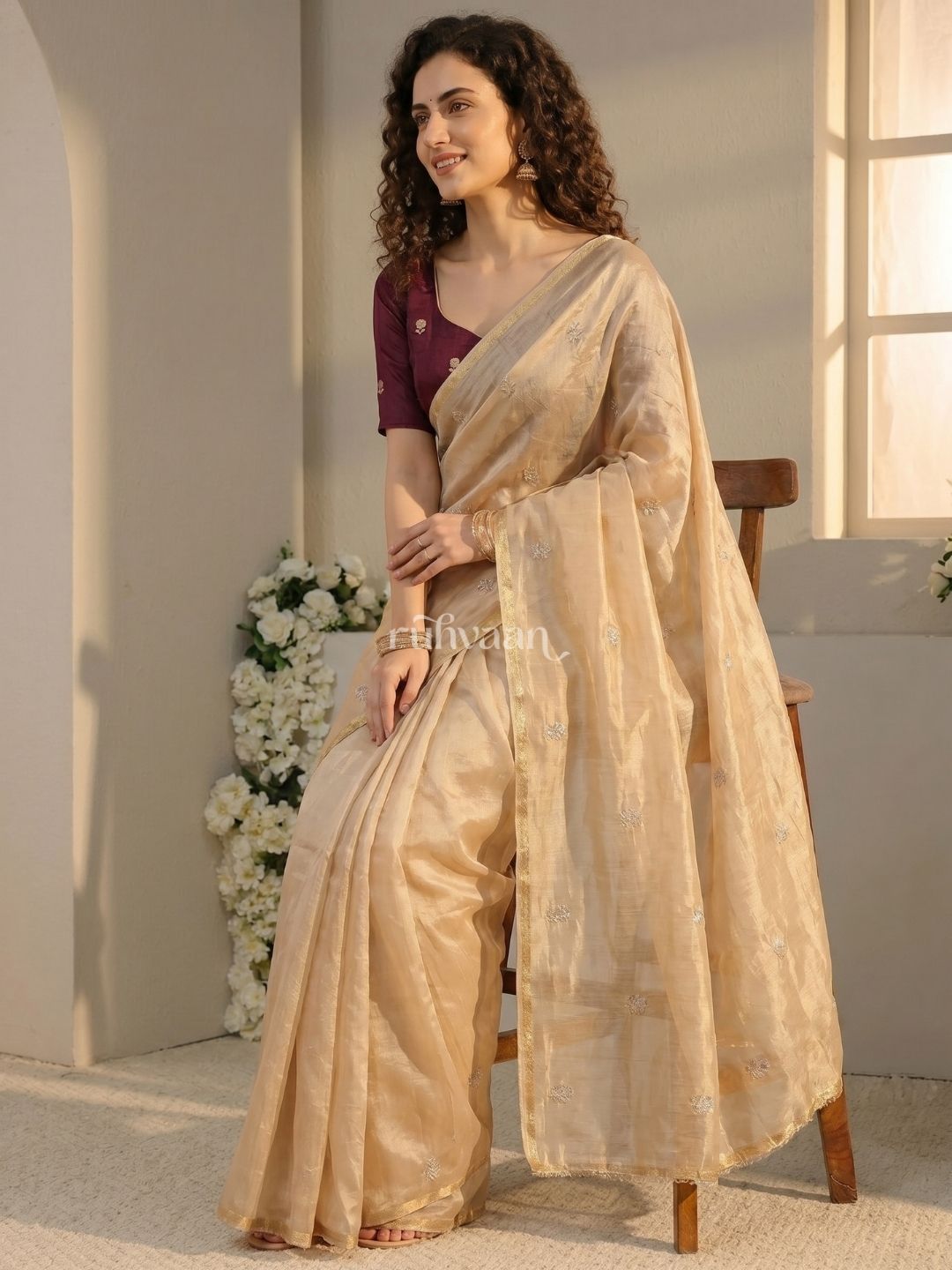 Golden Hour Bloom Saree