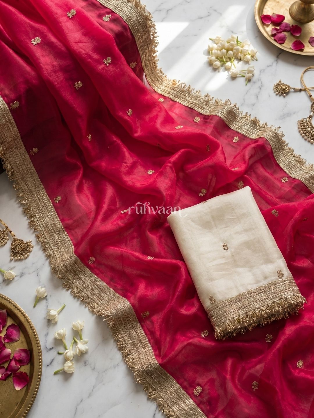 Gulabi Ember Saree
