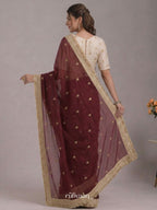 Crimson Ember Saree