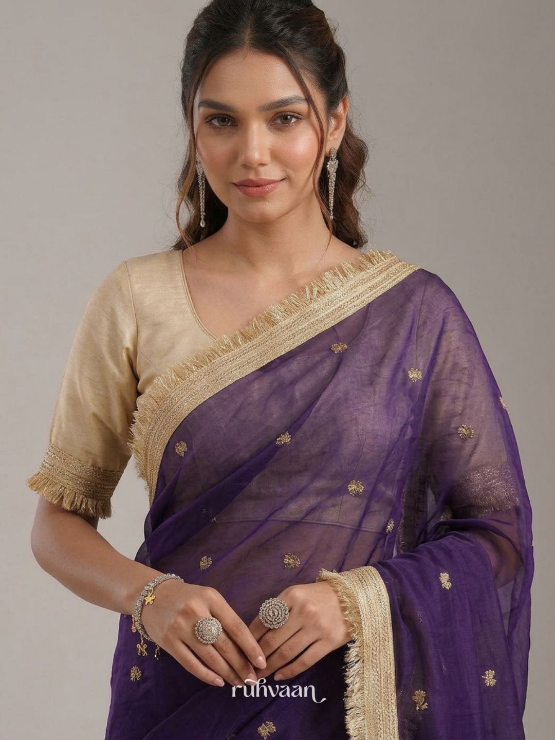 Violet Ember Saree