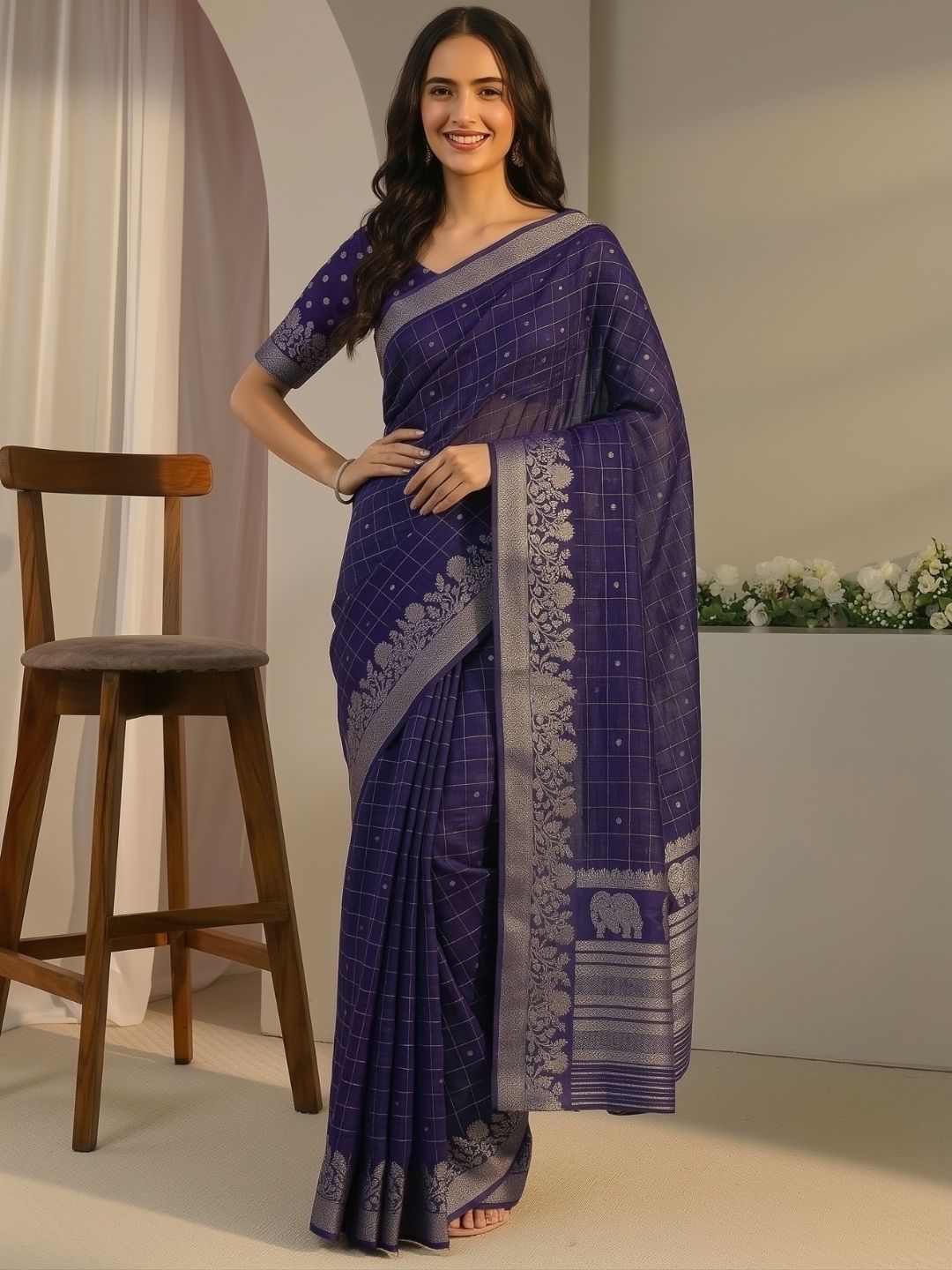 Navy Fable Saree