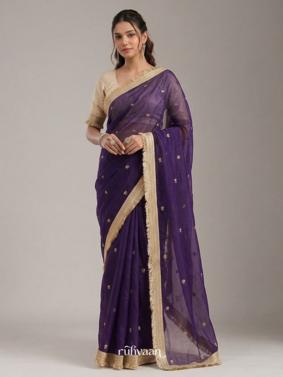Violet Ember Saree