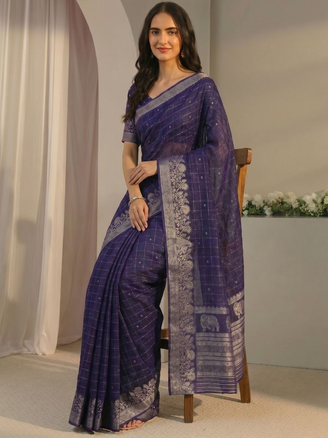 Navy Fable Saree