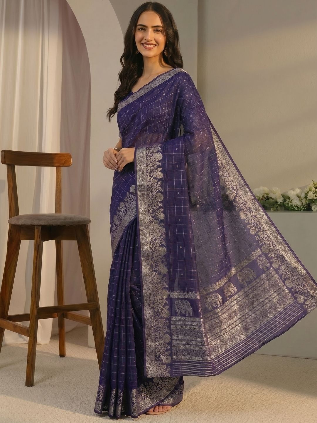 Navy Fable Saree